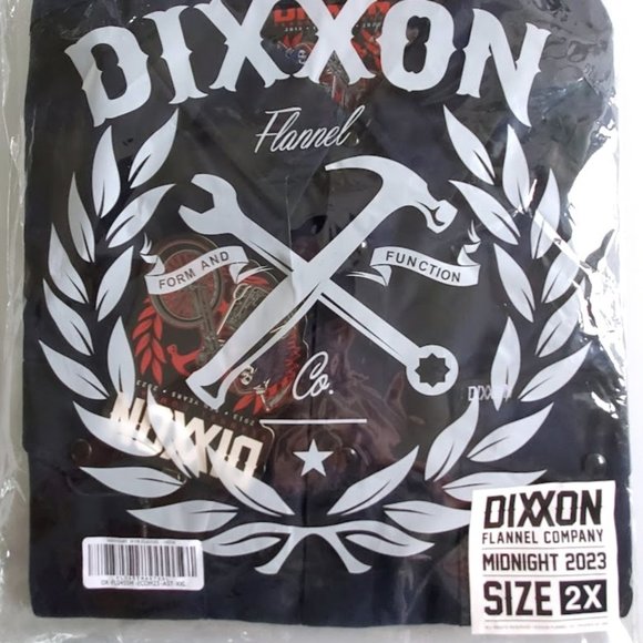 DIXXON Flannel MIDNIGHT 10YR Men's Flannel Shirt 2XL - Picture 6 of 8